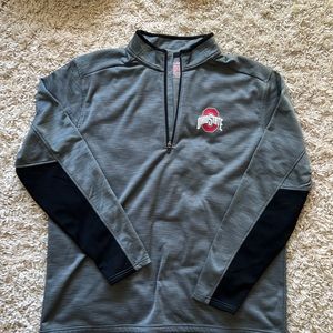 Ohio State grey 1/4 zip a size XL